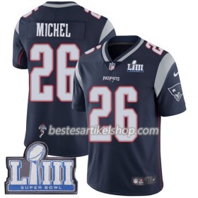 Herren New England Patriots Trikot Sony Michel 26 Nike Blau II 2019 Super Bowl LIII
